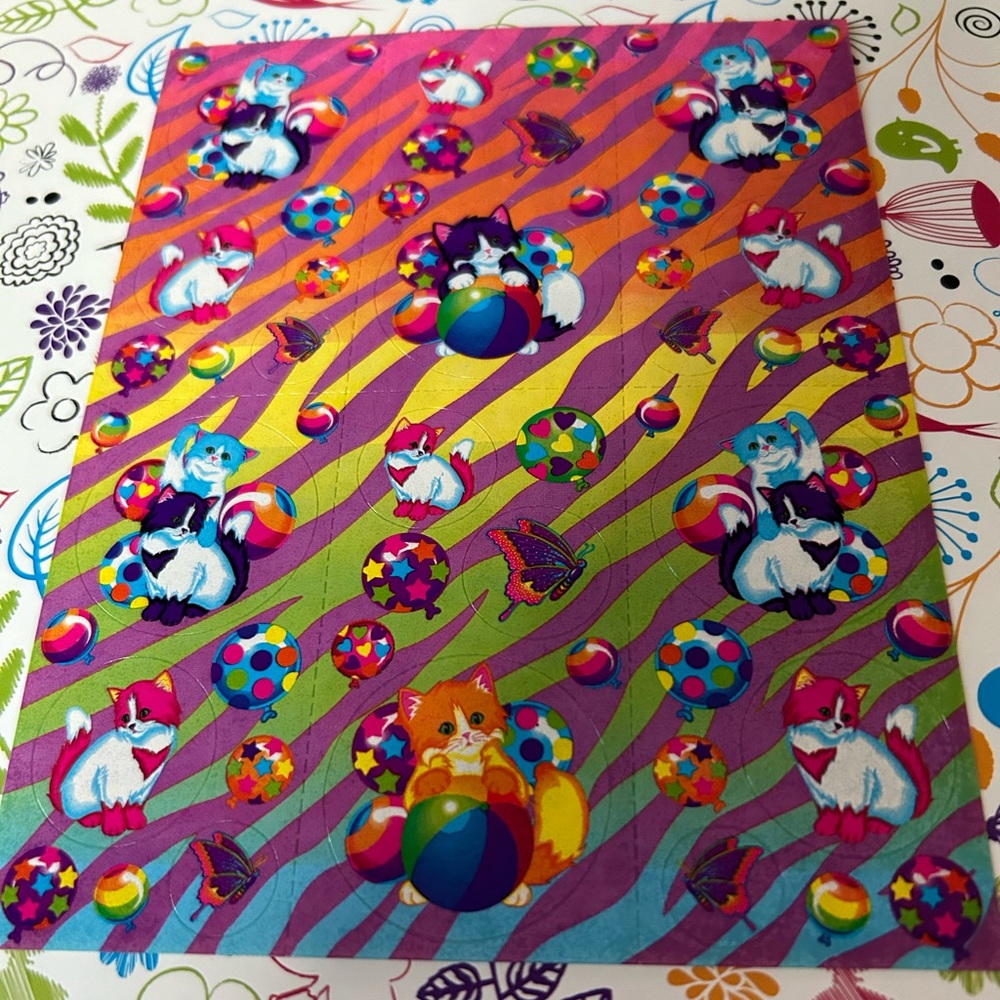 Vintage Lisa Frank Sticker Sheet